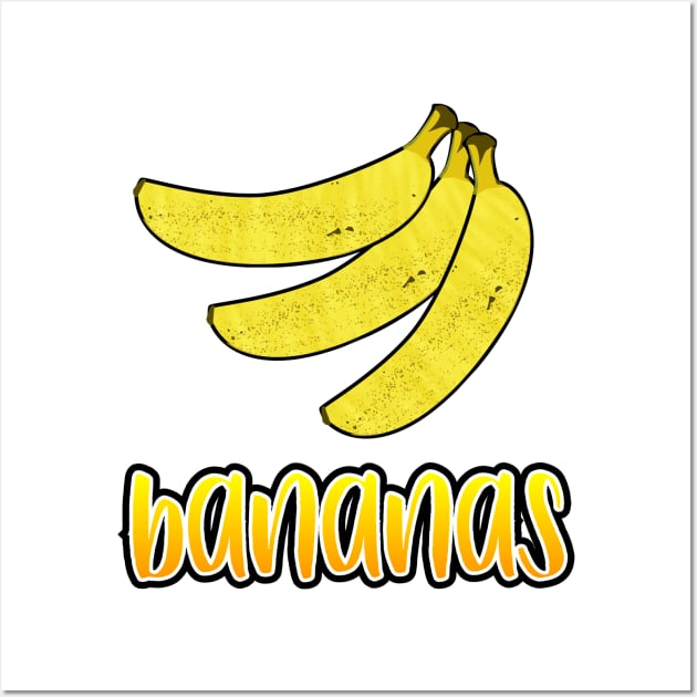 Bananas Wall Art by theplaidplatypusco